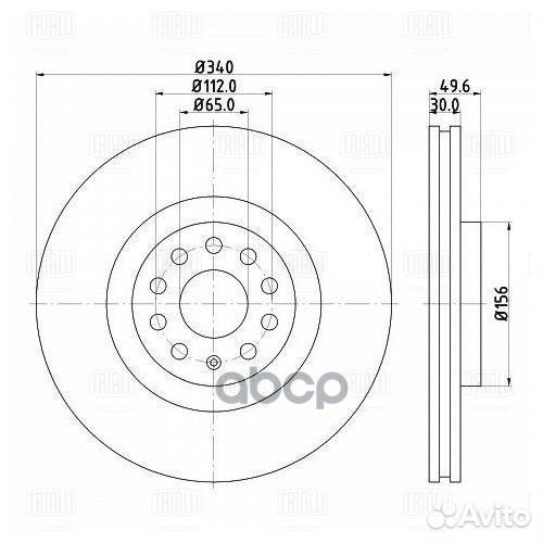 Диск торм. для а/м Skoda Octavia A7 (13) /VW Go