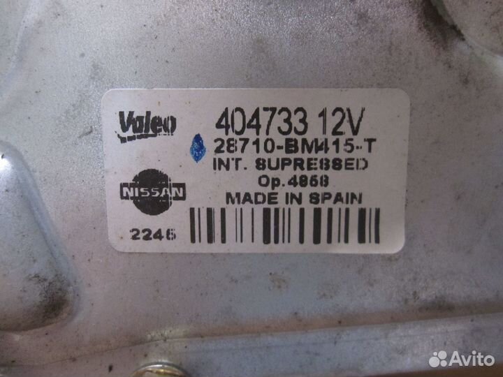 Мотор заднего стеклоочистителя Nissan Almera N16E