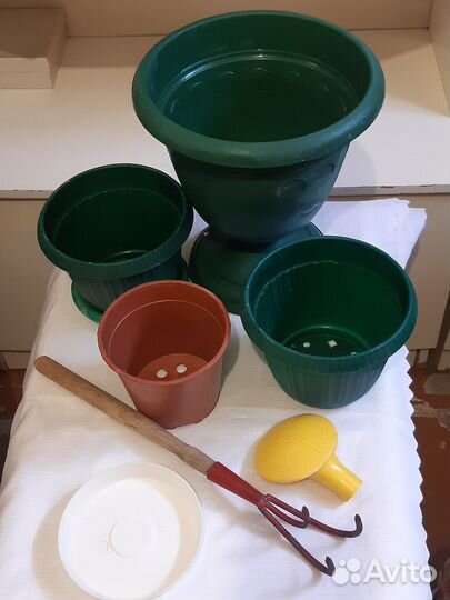 Кашпо,рыхлитель, лейка