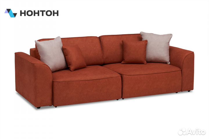 Диван еврокнижка Имир SE оранжевый