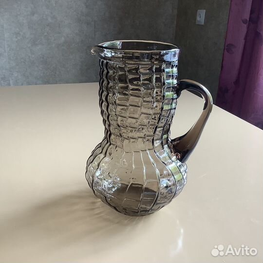 Кувшин из цветного стекла СССР