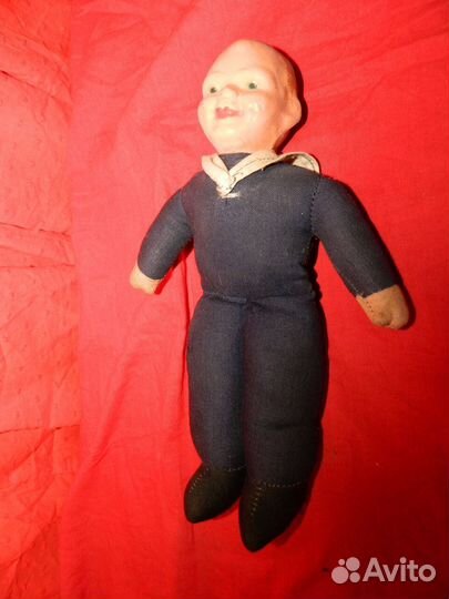 Антикварная кукла моряк ок.1910 г целлулоид