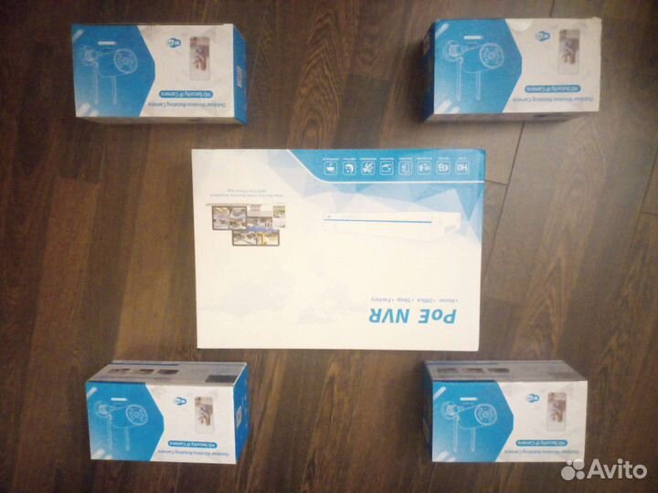 Новый комплект видеонаблюдения 4 IPкамеры WiFi 3мп