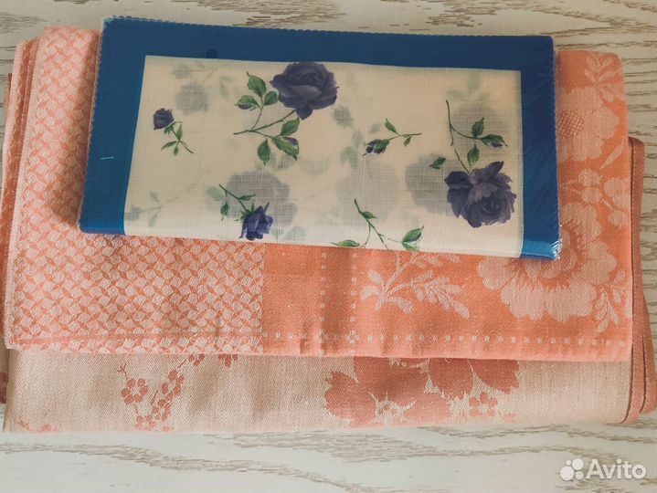 Скатерть лён винтаж СССР