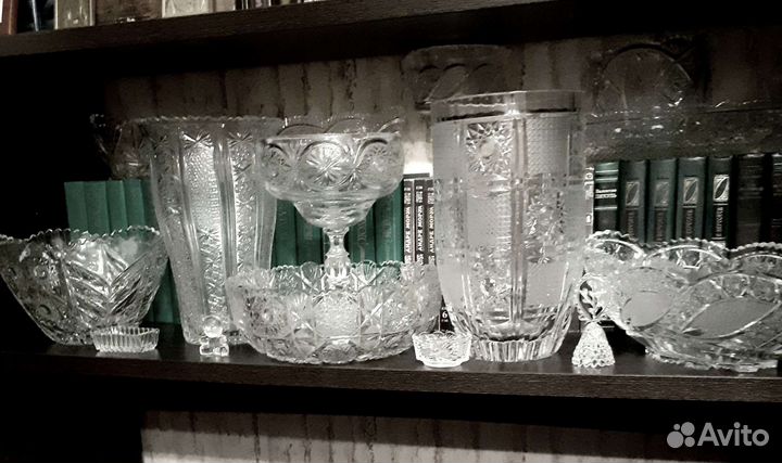 Хрусталь СССР, большие вазы до 28 см в высоту