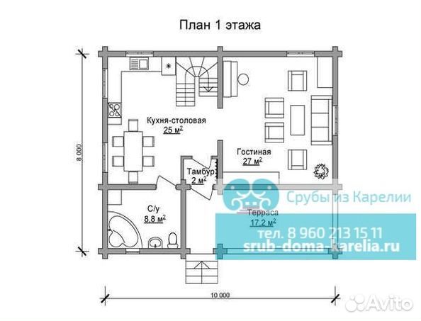 Спб- Сруб дома из бревна