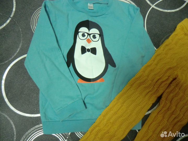 Вязаные легинсы 128-134см