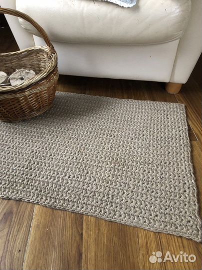 Коврик джутовый ручной работы