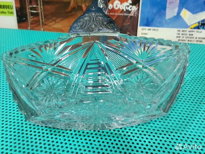 Ваза хрустальная лодочка, СССР