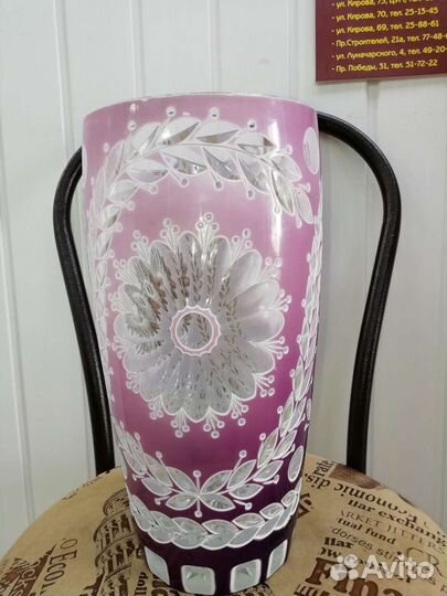 Ваза хрустальная с портретом