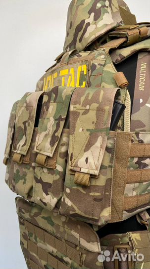 Бронежилет штурмовой с шеей и плечами мультикам