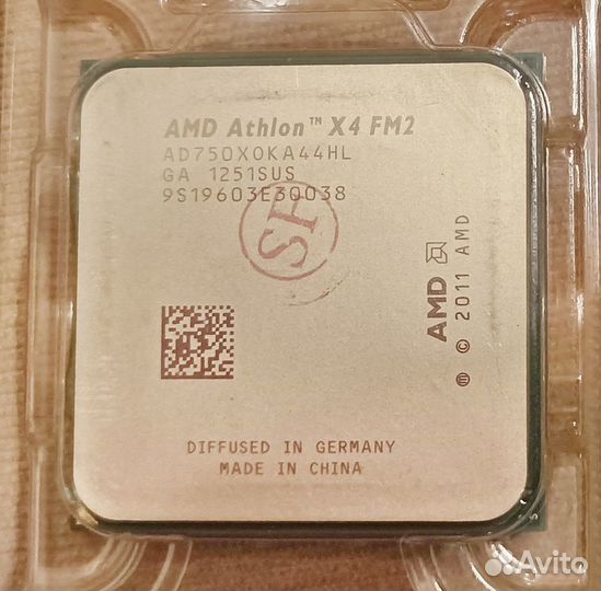 AMD X4 750X (4 ядра, 4 Ггц) FM2
