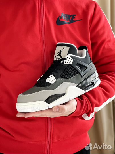 Кроссовки nike air jordan 4 retro grey