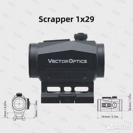 Коллиматорный прицел Vector Optics Scrapper 1x29 R