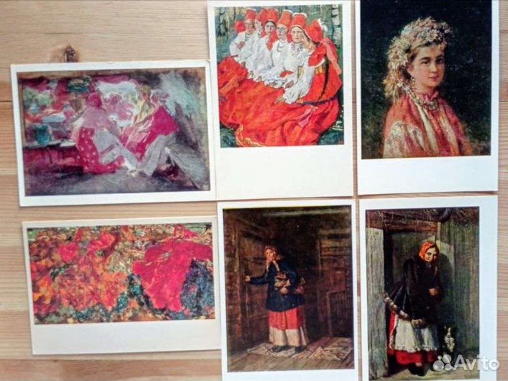 Женские портреты, 22 открытки, 50-70е годы