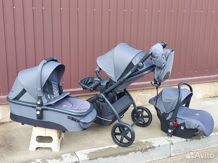 Коляска 3в1 Новая модульная (графит серый)