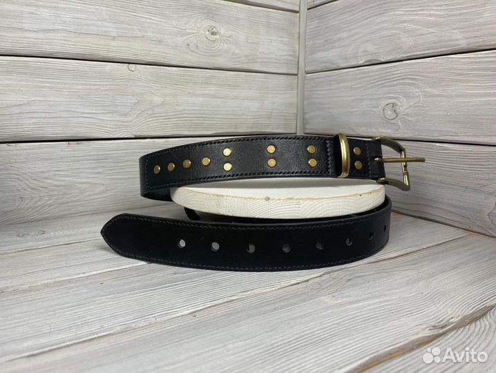 Мужской ремнь ручной работы, натуральная кожа