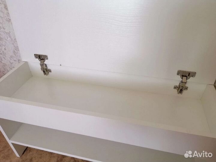 Тумба, стеллаж белый с ящиком