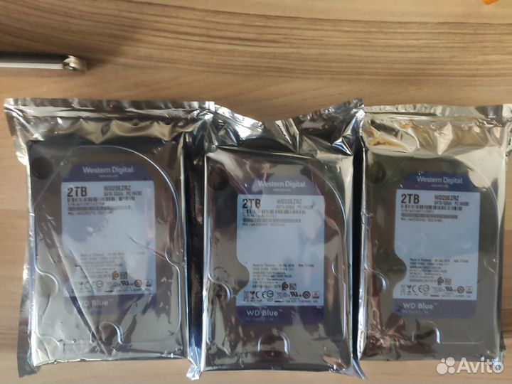 HDD WD Blue 2 Тб новые, не китай
