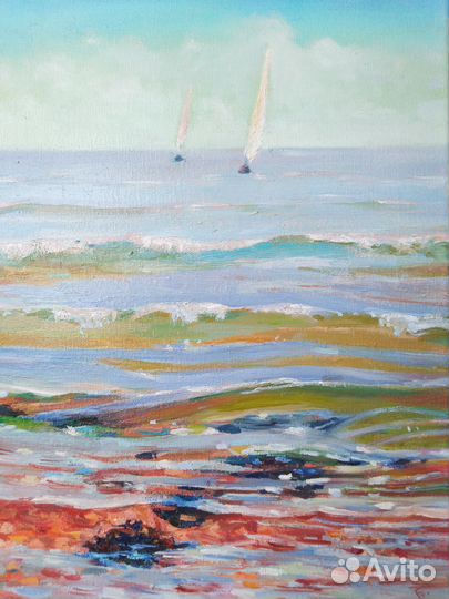 Картина маслом на холсте морской пейзаж