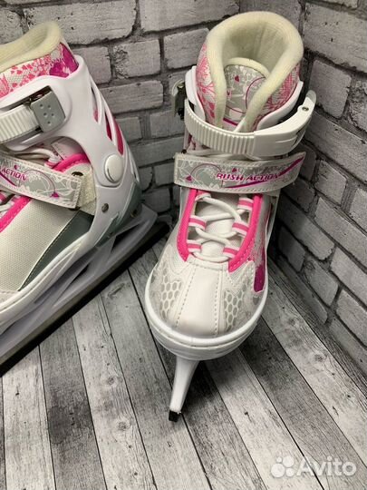 Коньки раздвижные rush action 35-38 р-р(Т2402)