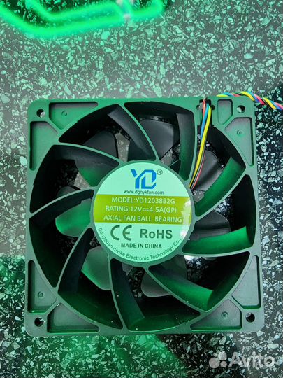 Кулер YD12038-6000B для асик майнера 120мм 6000