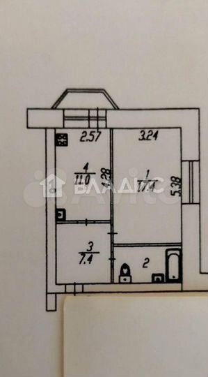 1-к. квартира, 41,2 м², 1/5 эт.