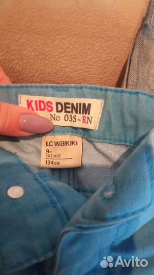 Детские джинсовые бриджи цена за все