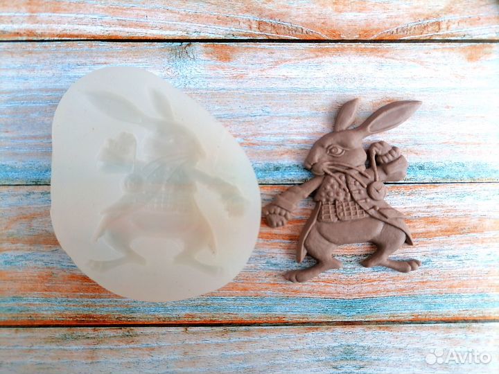 Молд силиконовый белый кролик