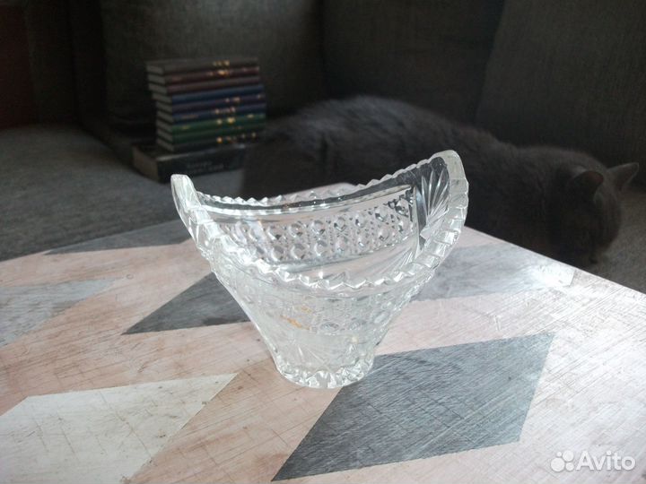 Ваза Конфетница стекло винтаж СССР