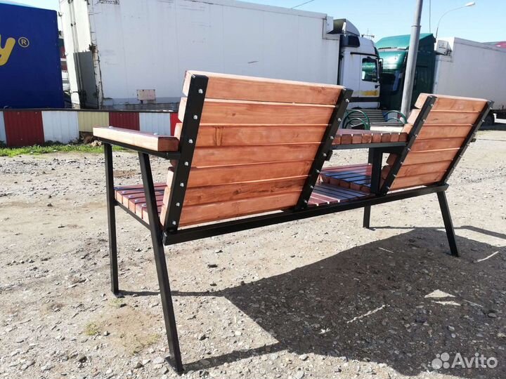 Скамейка садовая со столиком