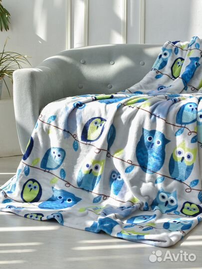 Ткань велсофт Совы для покрывал и игрушек - опт