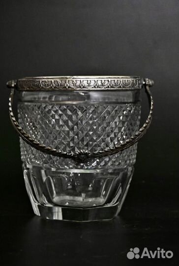 Антикварное велерко для льда. Хрусталь. Европа