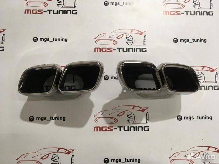 Насадки Mercedes 63AMG W205 Хром Стиль 2019