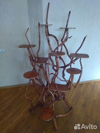 Подставки для цветов, деревянные