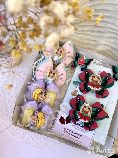 Бантики ручной работы, резиночки, повязки, ободки