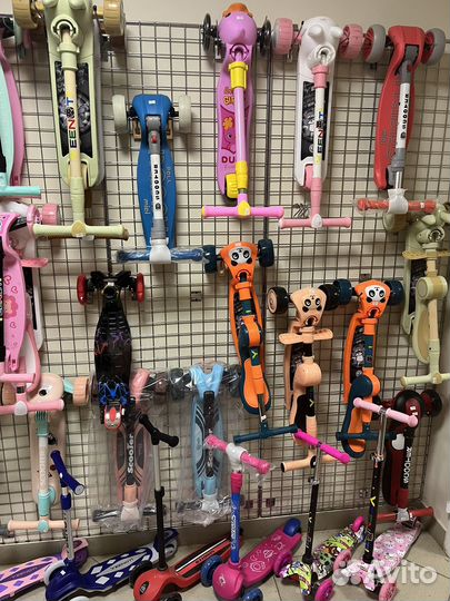 Самокат 3-х колесный детский (светящиеся колеса)