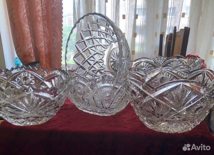 Хрусталь СССР,вазы,салатники