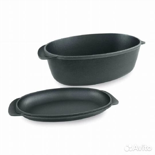 Гусятница Нева Металл 6740 с крышкой-сковородой,4л