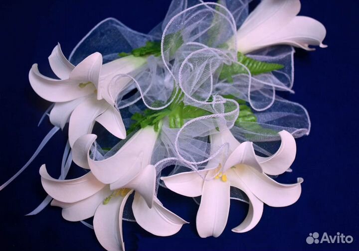 Украшения на ручки свадебного авто (новое) 4 шт