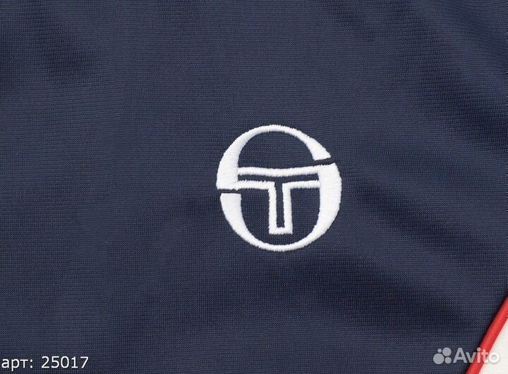 Олимпийка sergio tacchini white синяя