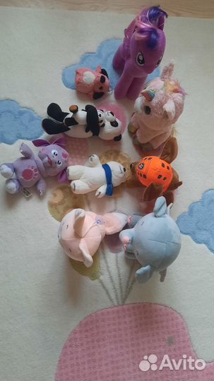 Мягкая игрушка, машинки