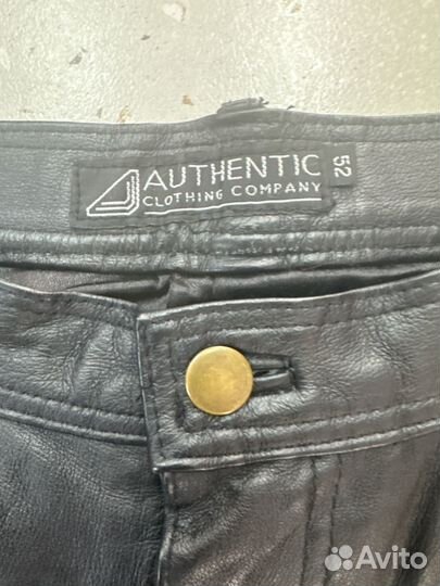 Брюки мужские из натуральной кожи -50-52