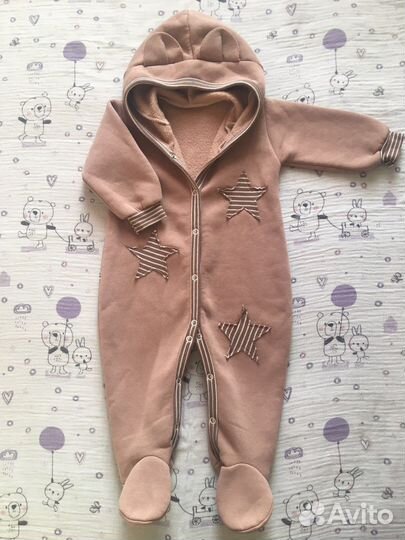 Комбинезон из футера с начесом 68