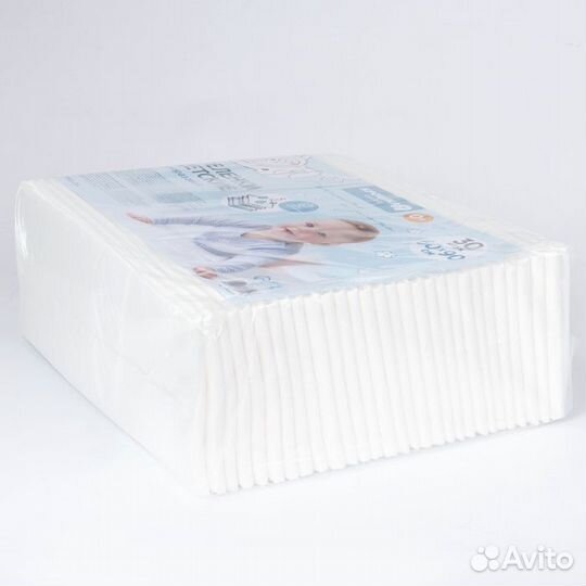 Пелёнки одноразовые впитывающие для детей Крошка Я, размер 60x90, 5 слоев, 30 шт