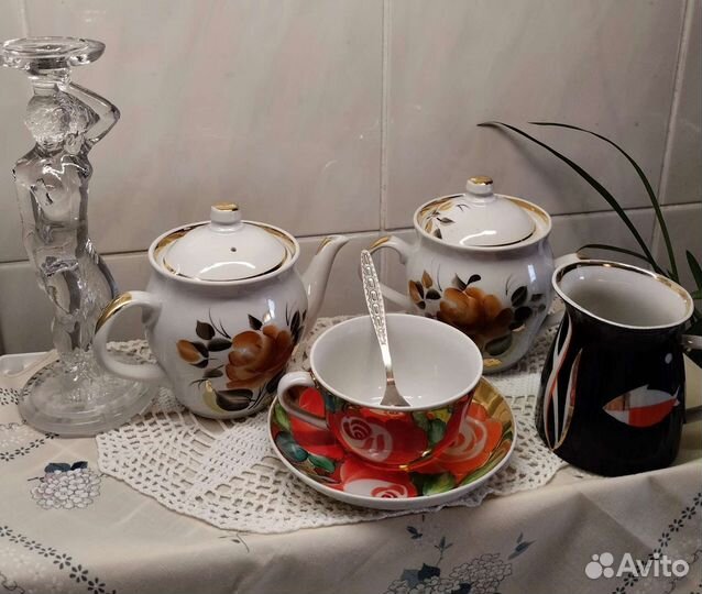 Фарфор Хайта, Дулево,Песочное Подсвечник Хрусталь