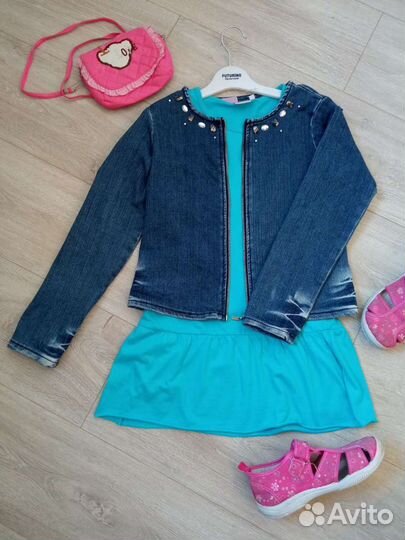 Джинсовый жакет для девочки