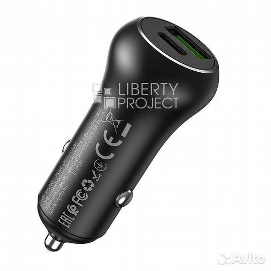 Азу hoco Z38 Resolute PD 20W + QC 3.0 Car Charger