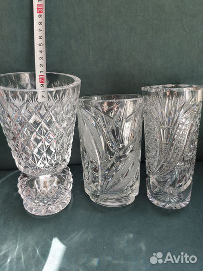 Ваза хрустальная СССР 31-20см