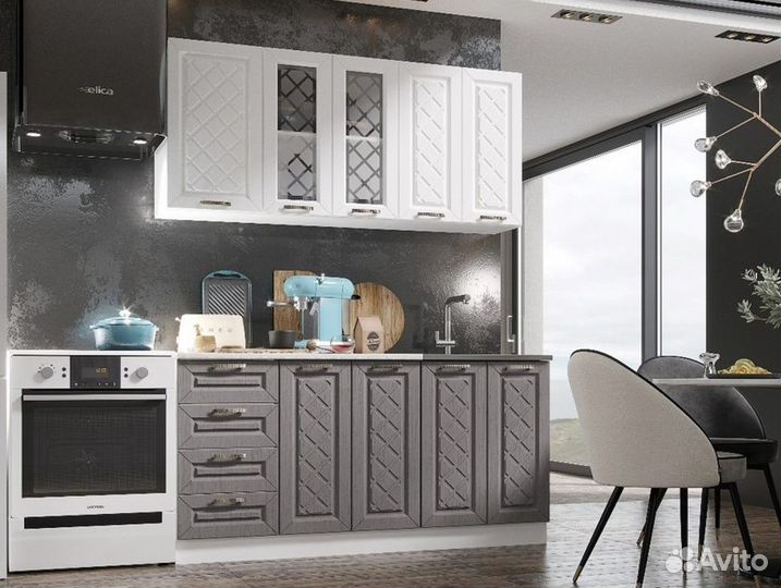 Кухня Агава Белая/Трюфель 1,6м